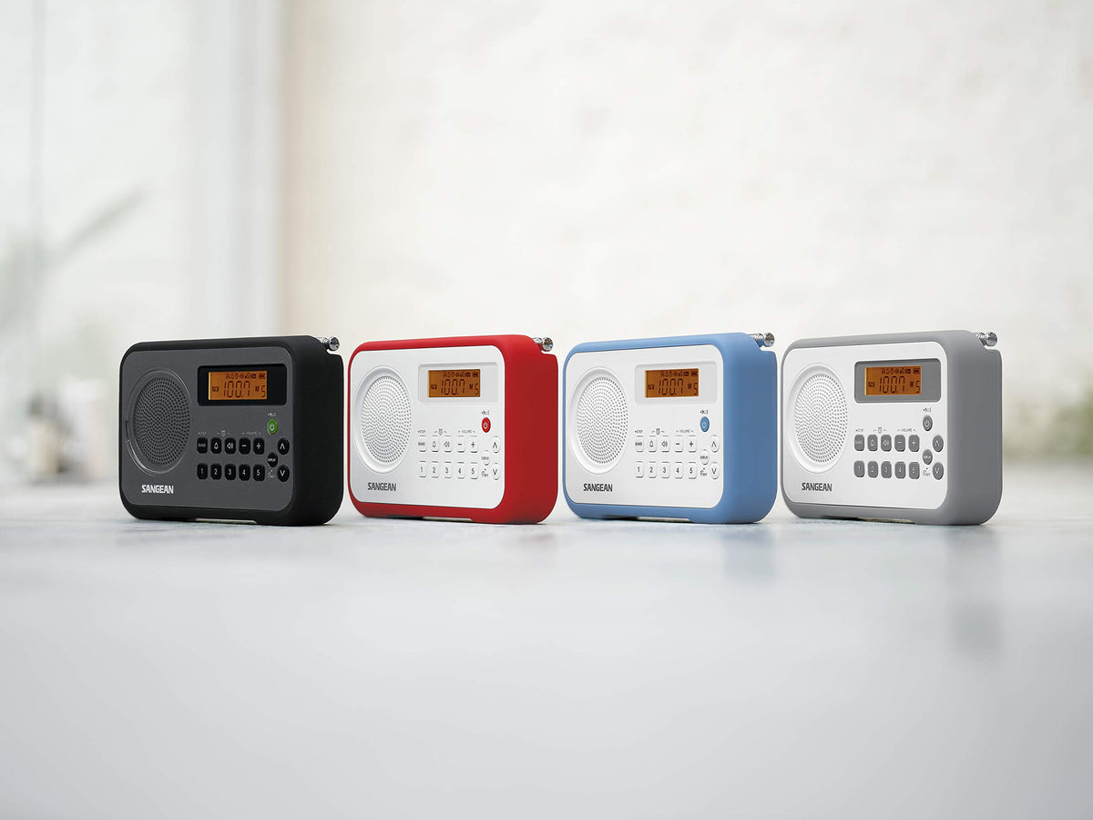 Sangean PR-D18BU in outdoor use, dependable AM/FM radio with quick access controls