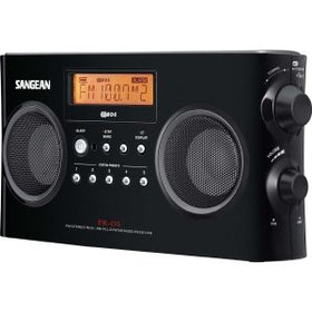 Sangean PR-D5BK dual 2.5-inch speakers deliver clear stereo sound