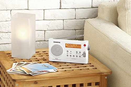 sangean pr-d7 held in hand, compact portable size benefit
