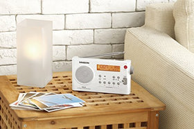 sangean pr-d7 held in hand, compact portable size benefit