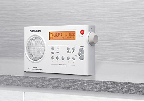sangean pr-d7 top controls and screen, easy station preset access benefit