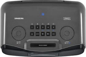 Sangean RCR-30 back ports include USB charging for mobile devices
