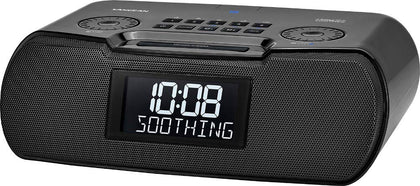 Sangean RCR-30 front view with dial and clock display for easy tuning