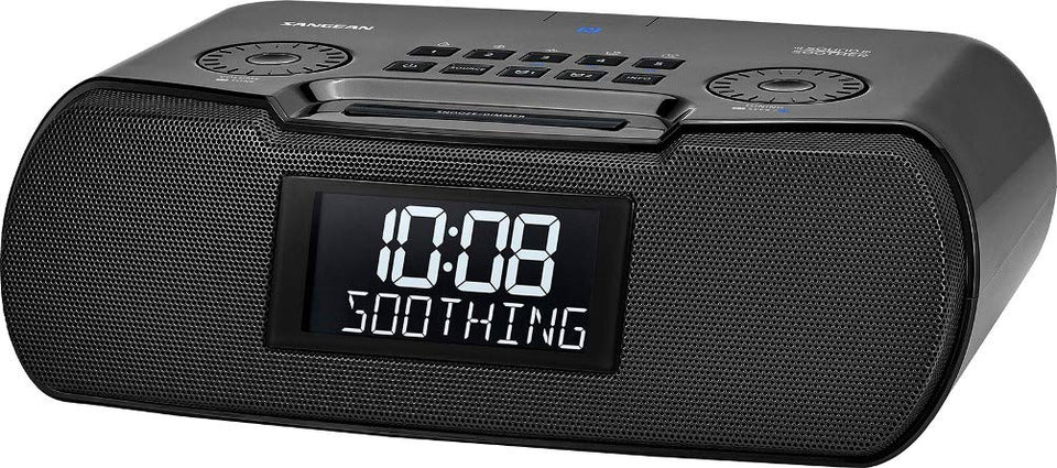 Sangean RCR-30 front view with dial and clock display for easy tuning