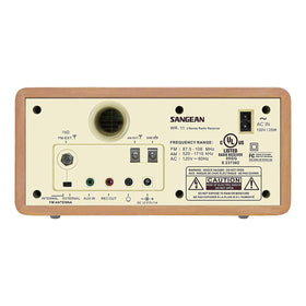Sangean WR-11 analog tuning eye close-up for precise station tuning