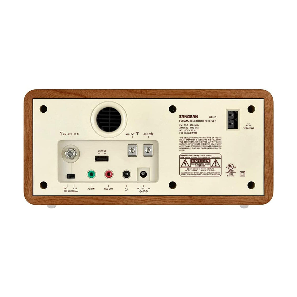Sangean WR-16 shows aptX high-fidelity audio decoding for crisp playback.