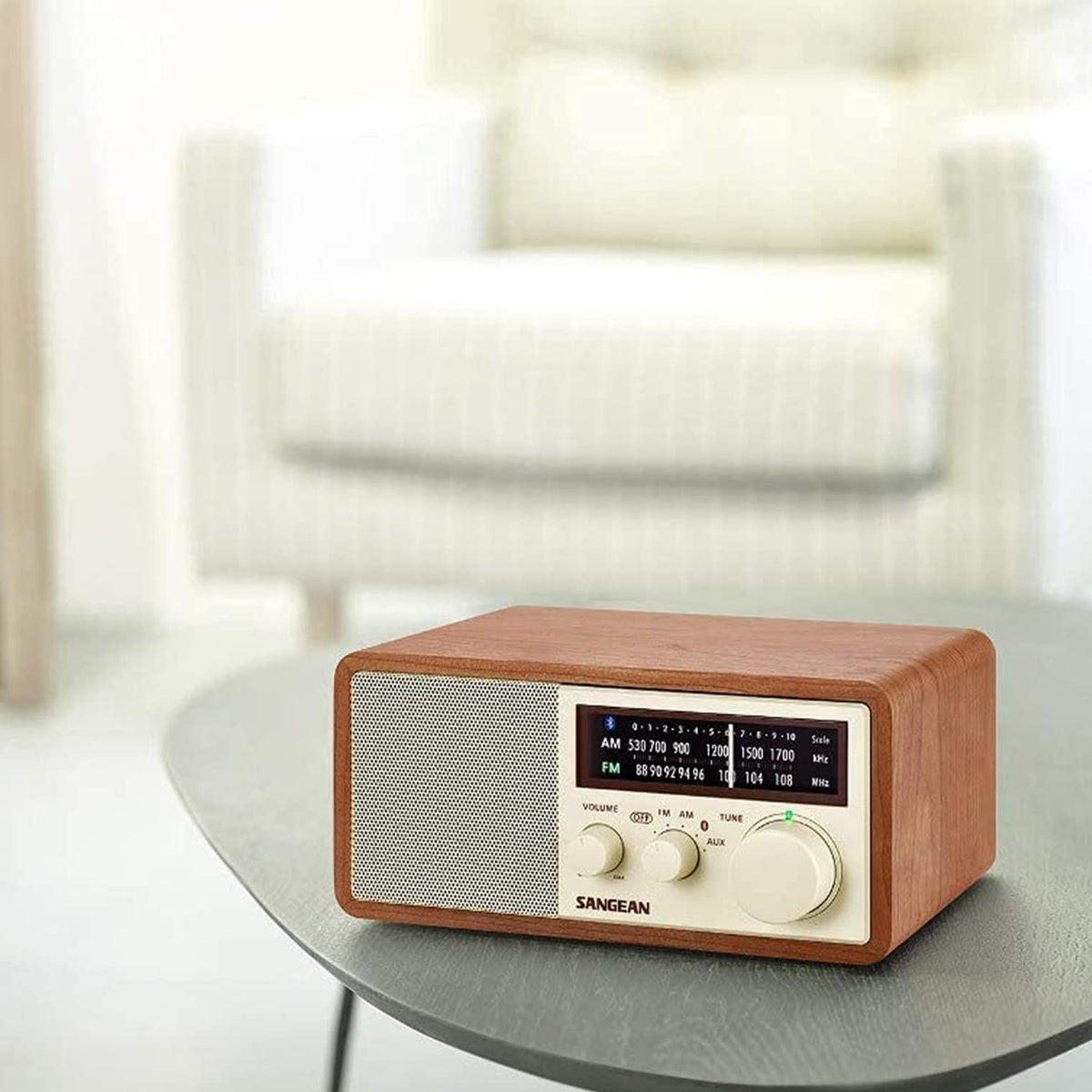Sangean WR-16 AUX input for wired playback from MP3 players.