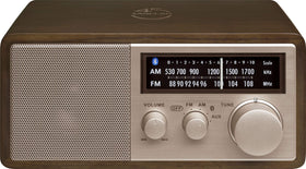 Sangean WR-16SE wooden cabinet with dark walnut finish for stylish durability