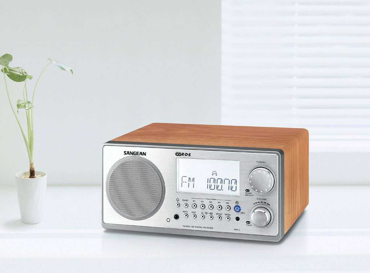 Sangean WR-2 display for AM/FM with RDS and EON traffic information.