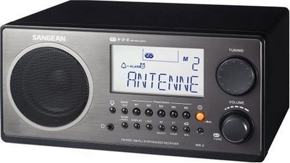 Sangean WR-2 black wooden enclosure showcases stylish, sound-enhancing cabinet