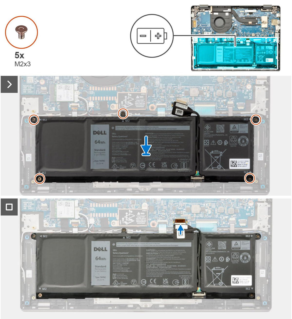 SANISI battery beside a coin showing compact size and portability benefit
