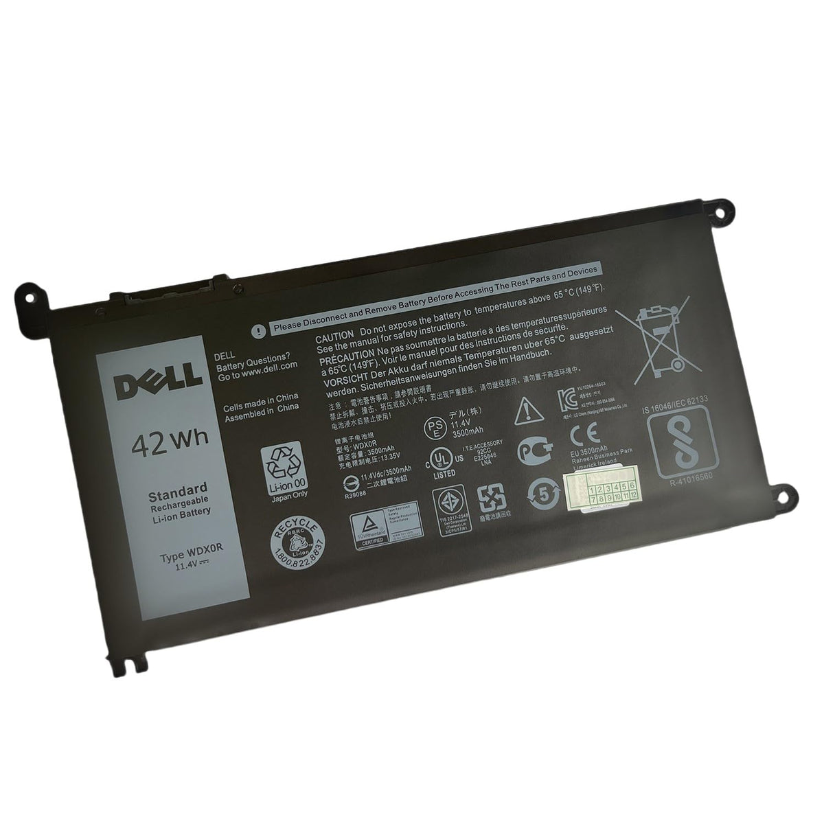 SANISI WDX0R front view showing battery shape and mounting for reliable fit