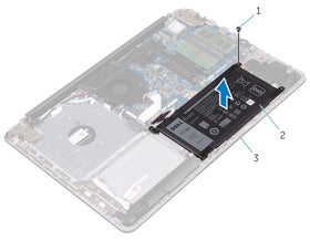 SANISI battery installed in Dell laptop demonstrating restored run-time