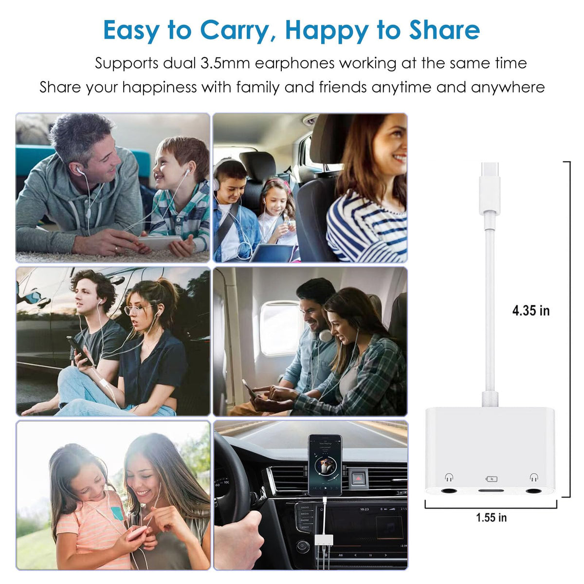 Sanjyut adapter held in hand illustrating compact size and easy portability benefit