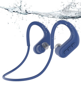 SANOTO swimming headphones package showing waterproof design for water sports