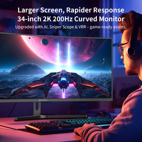 Ergonomic tilt and VESA compatibility for adaptable desk setups.