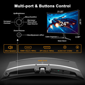 SANSUI built-in speakers provide convenient audio without extra speakers