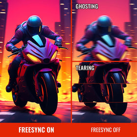 SANSUI 24in FreeSync compatible for tear-free gaming experiences.