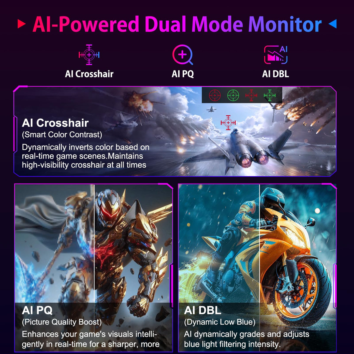 SANSUI 27 inch FHD 320 Hz mode enhances fast paced competitive gaming