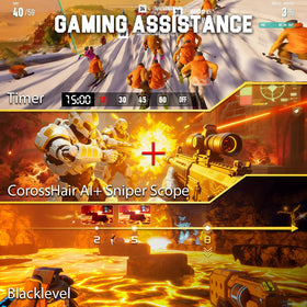 SANSUI 27-inch monitor AI crosshair offers quick in-game aiming aid.