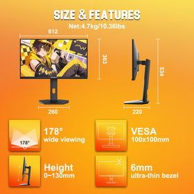 SANSUI 27-inch box includes cables and stand components for quick setup.