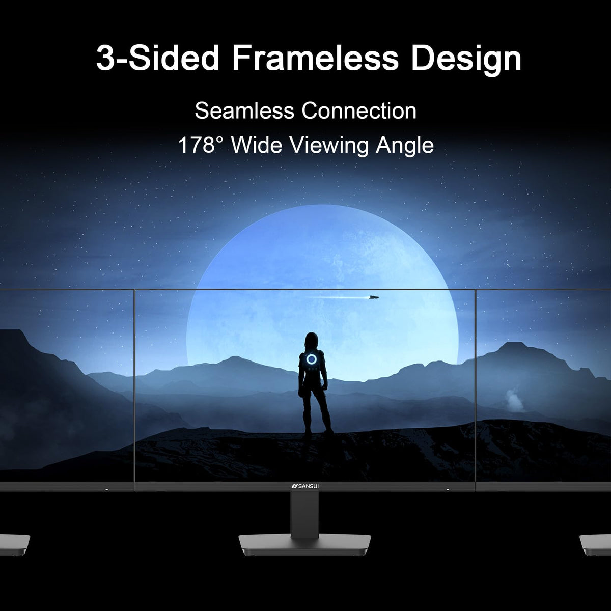 SANSUI 27-Inch IPS Monitor tilt range for ergonomic setup