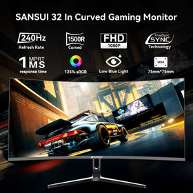 SANSUI 300 nits brightness with HDR enhances contrast and clarity.