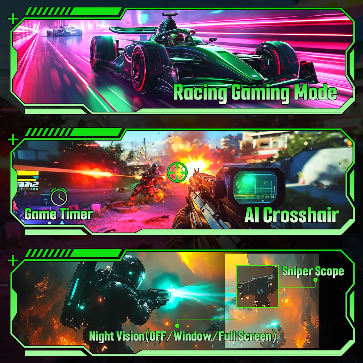 SANSUI AI Crosshair feature for precise aiming in games