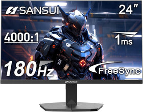 SANSUI ES-G24F4 front view shows immersive 24-inch display for competitive gaming.