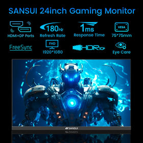 SANSUI ES-G24F4 side profile highlights slim chassis for compact setups.