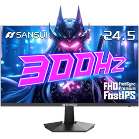 SANSUI 24.5-inch gaming monitor front view for immersive gameplay.