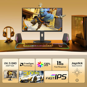 SANSUI monitor anti-flicker and low blue light for comfortable sessions