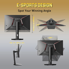 SANSUI monitor ergonomic stand with height and tilt adjustments