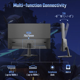 SANSUI curved monitor tilt range for ergonomic setup.