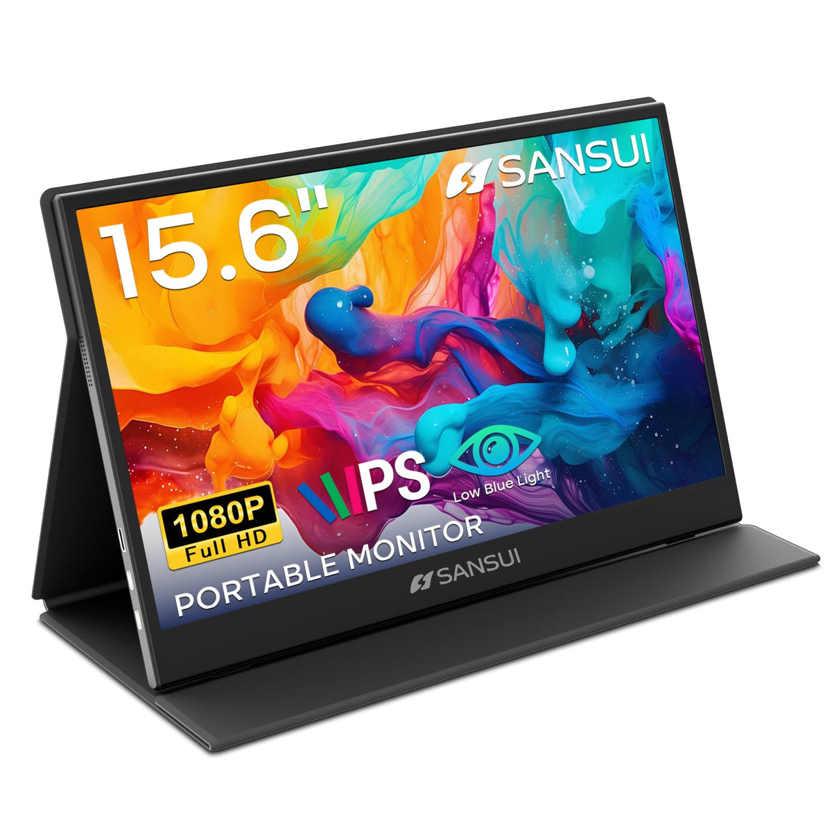 SANSUI portable monitor 15.6 inch front view for on-the-go work