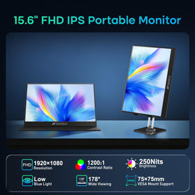 SANSUI portable monitor with IPS panel for wide viewing angles