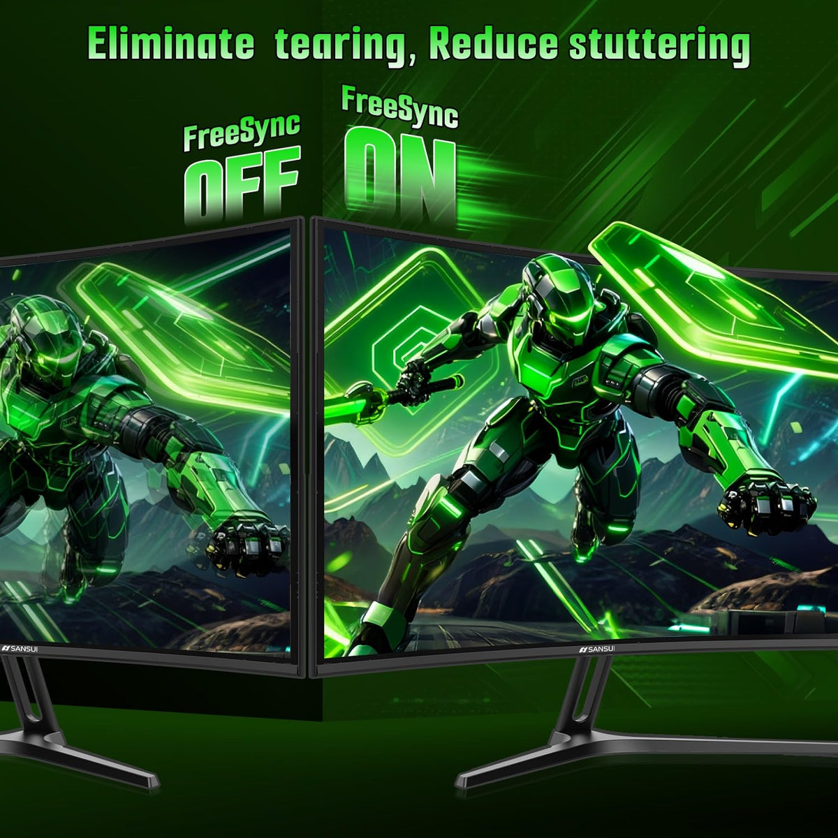 SANSUI wide viewing angles for shared screens