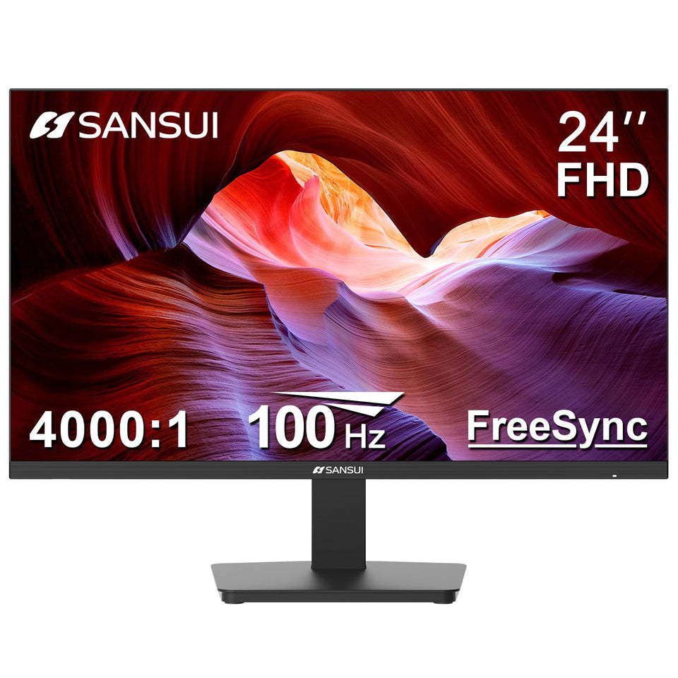 SANSUI Monitor 24-inch full HD display with 100Hz for smooth gaming and work