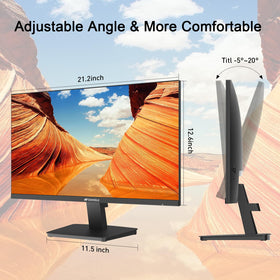 SANSUI Monitor 24-inch ultra-slim design fits slender desks and saves space