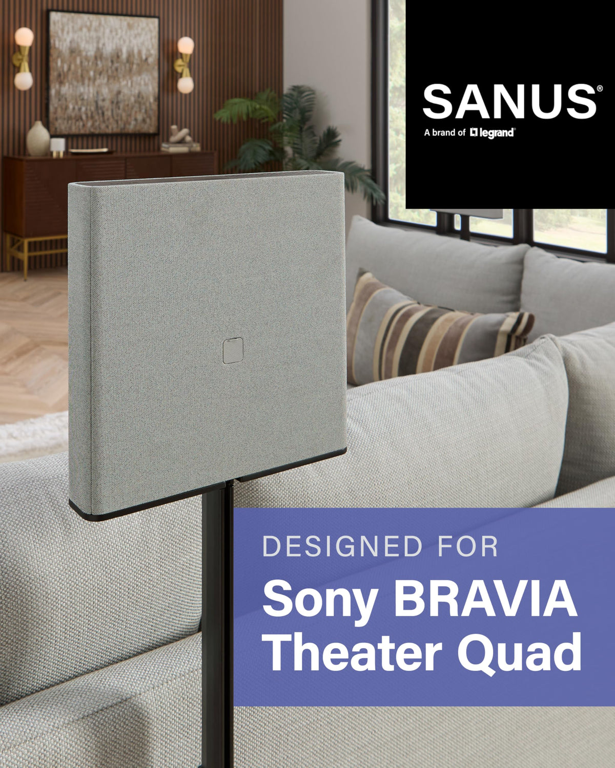 Sanus easy-install hardware pack enabling quick, tool-free setup for pair