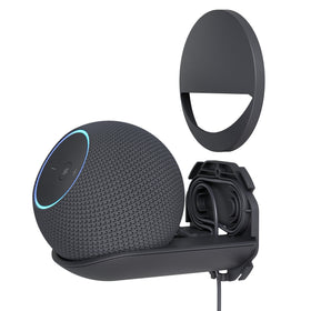 Sanus side profile of Echo Dot Max mount highlighting low-profile secure fit