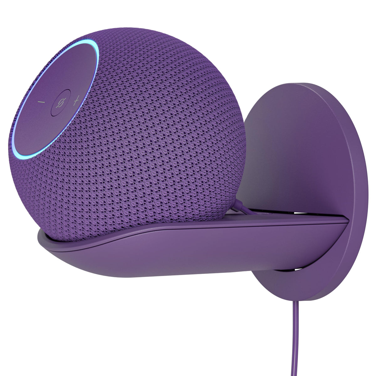 Sanus side profile showing Echo Dot Max and concealed cable routing benefit