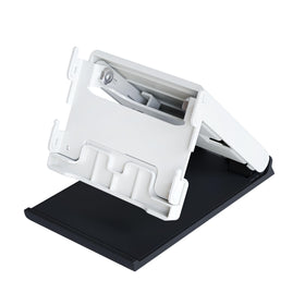 Sanus stand side profile demonstrating adjustable tilt for better display view