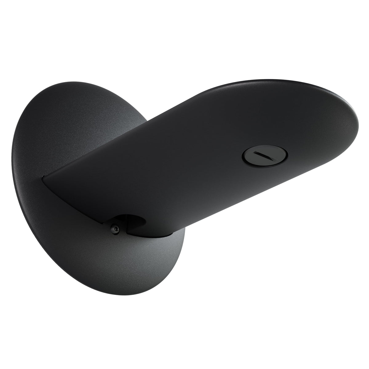 Sanus graphite finish bracket detail, blends with dark décor