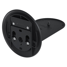 Sanus mount with Echo Studio and ruler for scale, shows compact footprint