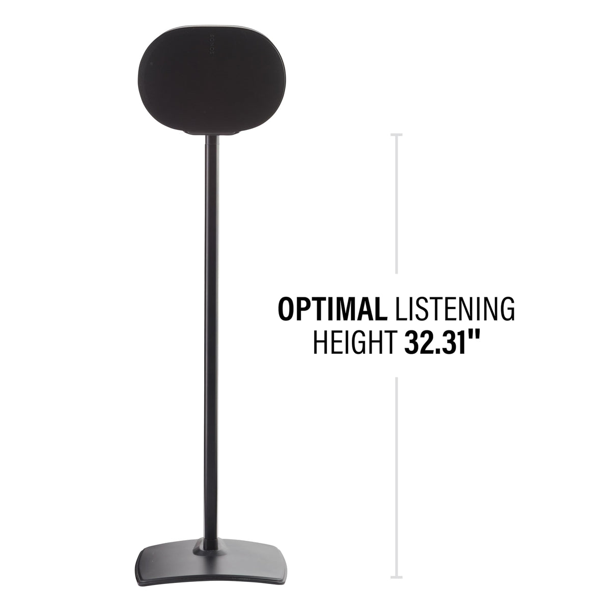 Sanus ERA 300 front view highlights sleek profile and sturdy construction for stable listening