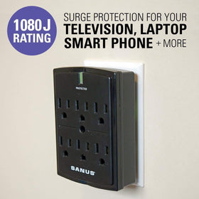 SANUS fireproof ceramic MOV construction helps protect equipment during power events.