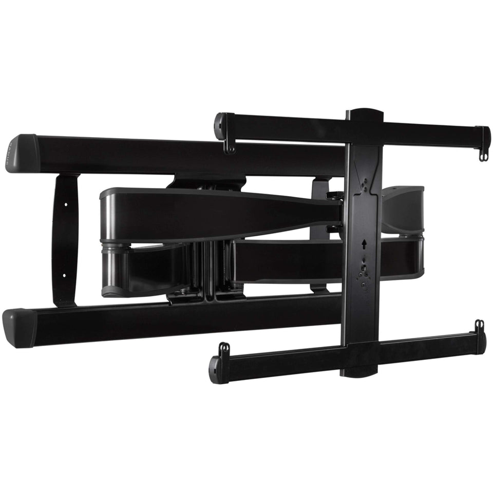 Sanus full-motion wall mount extends for 42-90 inch TVs for flexible viewing.
