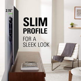 Sanus slim profile sits 2.15 inches from the wall.