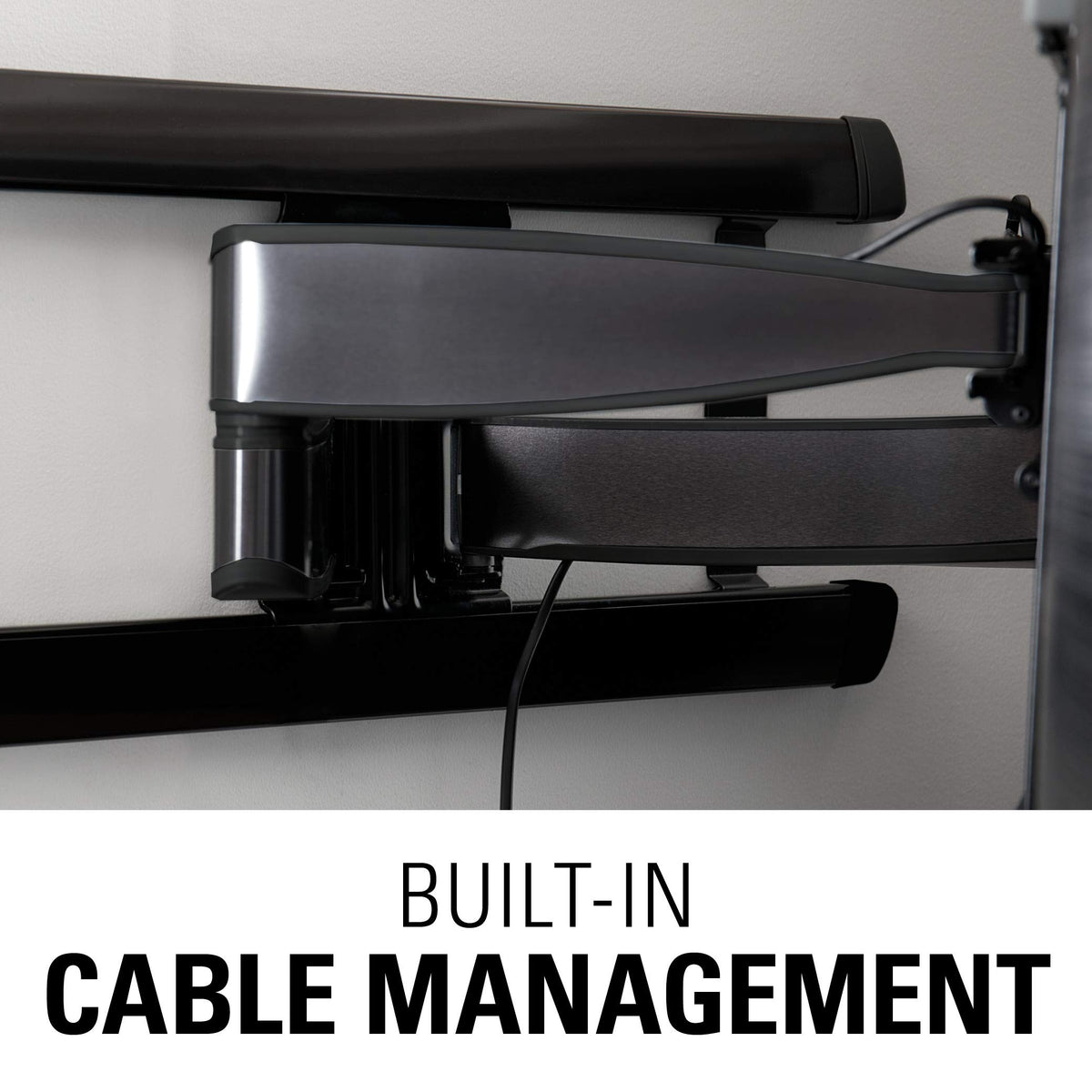 Sanus ultra-strong steel frame supports up to 125 pounds securely.